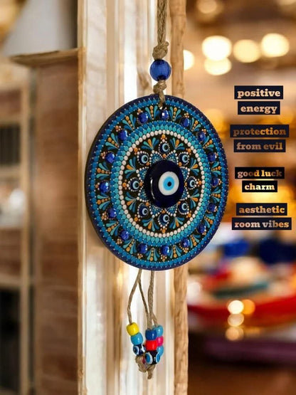 Handcrafted Evil Eye Wall Hanging for Home Decor ? Nazar Battu Protection Charm
