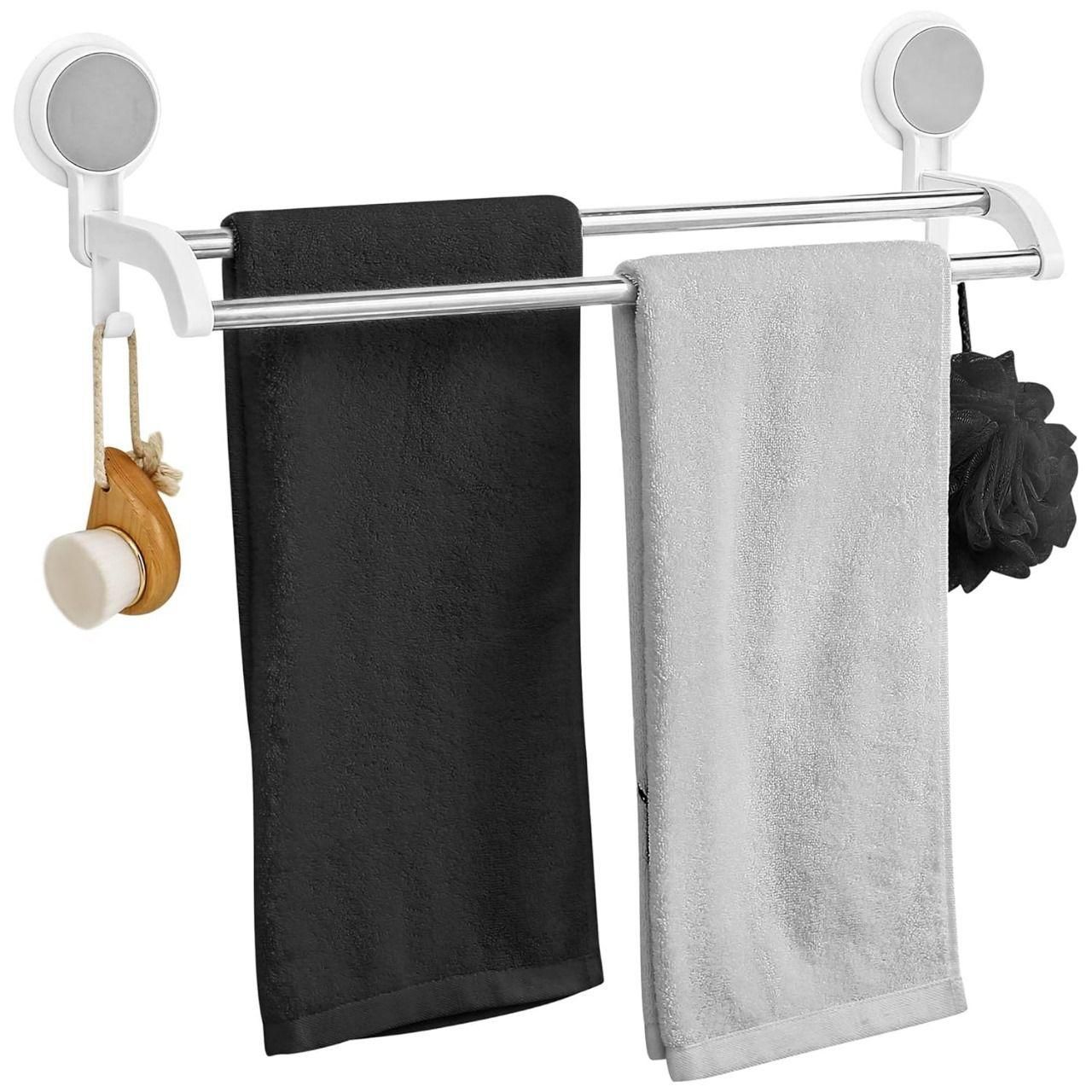 Stainless Steel Wall Mount Bathroom Towel Holder (Pack of 1)