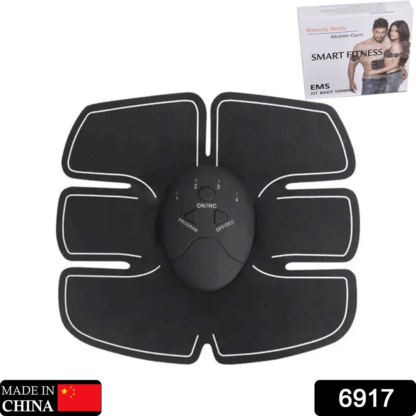 Wireless 6-Pack Abs Stimulator – Rechargeable Vibrating Muscle Exerciser & Body Massager for Abdominal Training