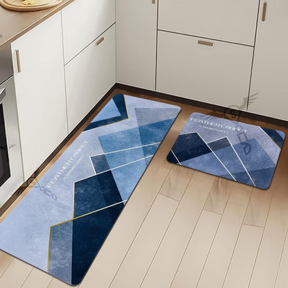 Rubber Floor Mat with Runner Geometric Pattern (Design As per Availibility)