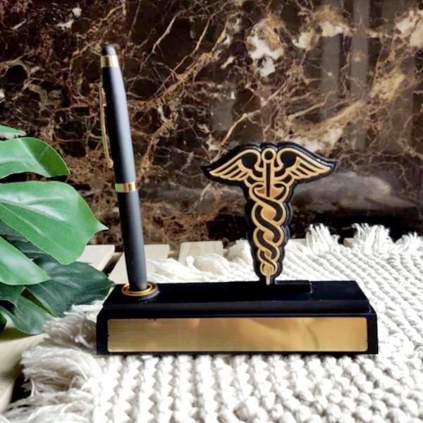 Doctor Logo Pen Stand with Pen