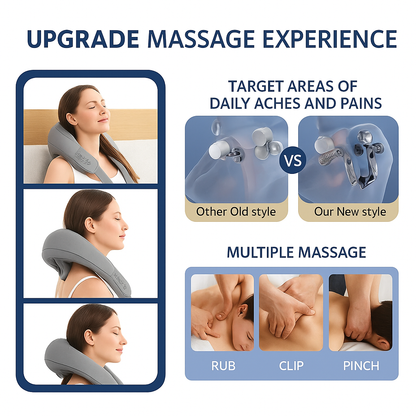 Neck  Shoulder Massagers With Heat Electric Rechargeable (1 Pc)